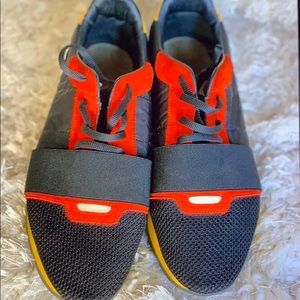 Balenciaga Black and Red Sneakers